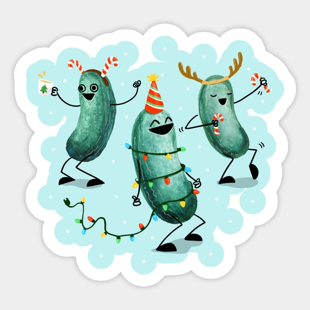 Holiday Pickle Party! Sticker by littleclyde